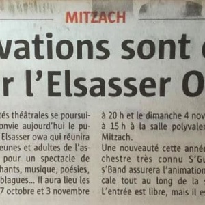 Elsasser Owa 2018 - L'Alsace